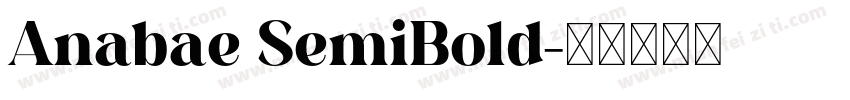 Anabae SemiBold字体转换